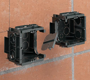 Inbouwdozen voor montage van schakelmateriaal en elektrische aansluitingen