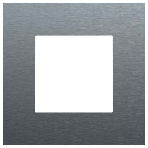 Niko Pure afdekplaat alu steel grey