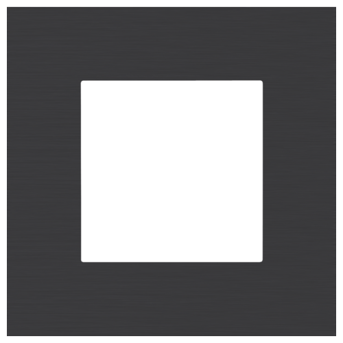 Niko Pure afdekplaat alu black brushed