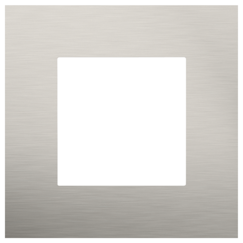 Niko Pure afdekplaat stainless steel on anthracite