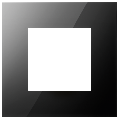 Niko Pure afdekplaat liquid black