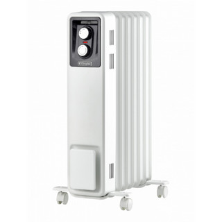 Elektrische kolomradiator op wieltjes met thermostaat voor bijverwarming