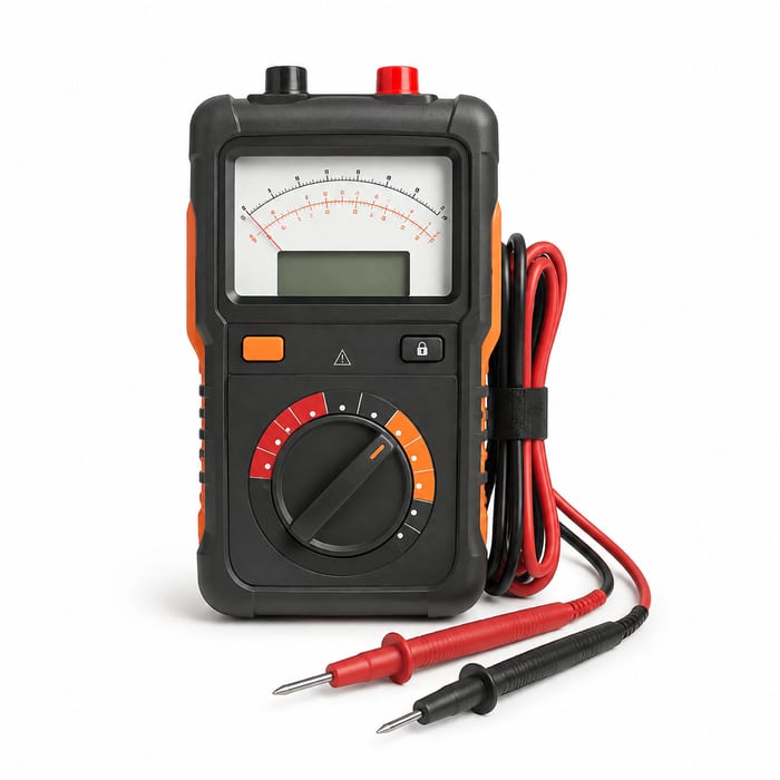 Isolatiemeter met meetsnoeren voor kabels en elektrische installaties