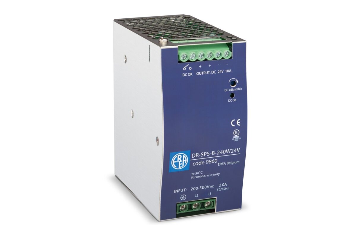 Geschakelde industriële voeding voor 12 en 24 V DC