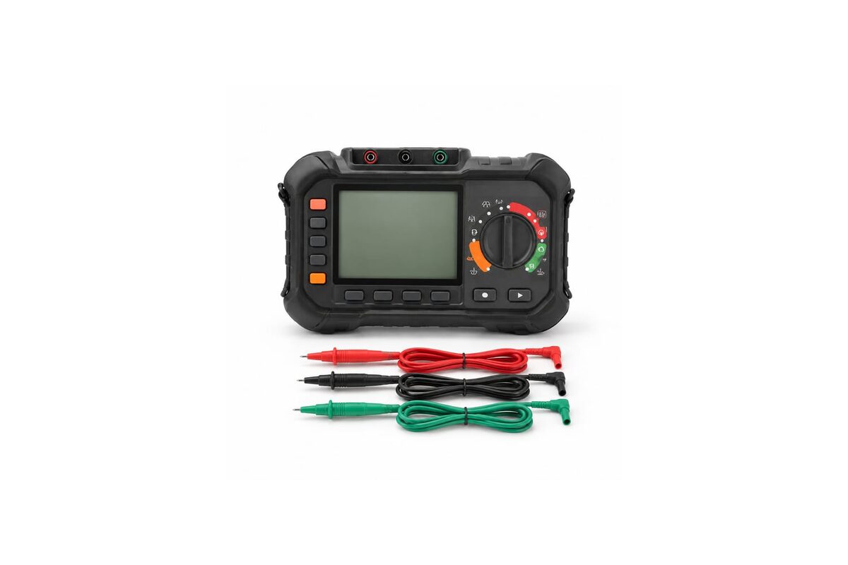 Installatietester met meetkabels