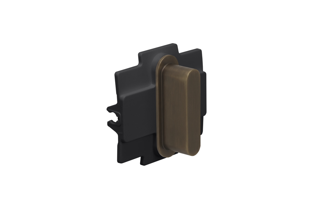 Niko 211-56001 Rocker-bediening voor een enkelvoudige schakelfunctie, brass dark bronze patina