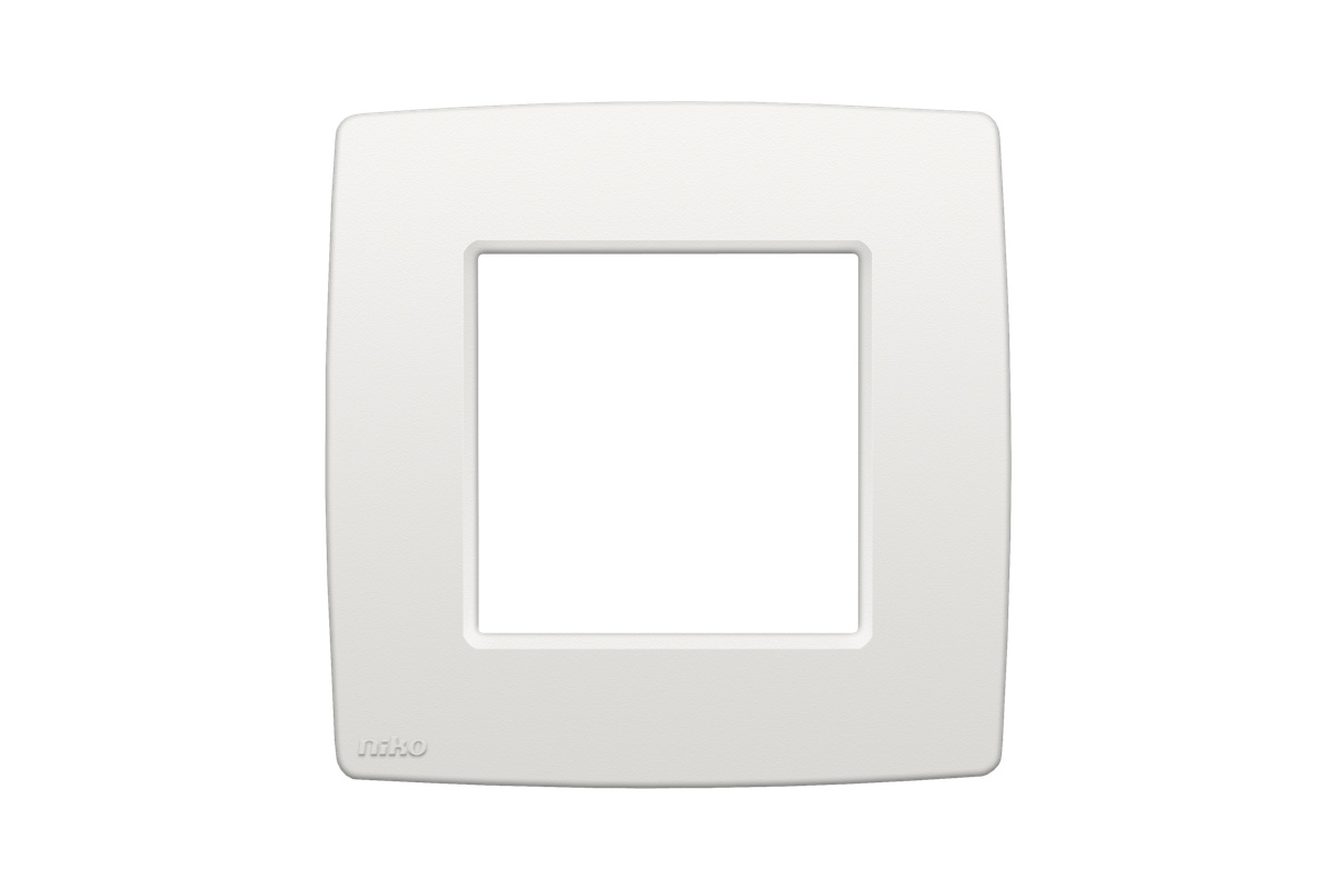 Enkelvoudige afdekplaat Niko Original white