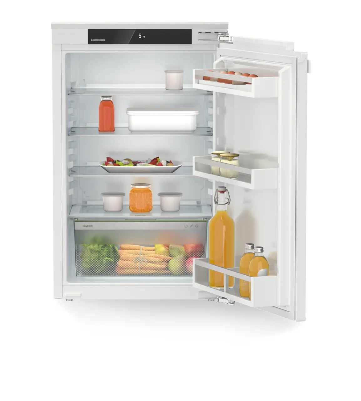 Liebherr IRd 3900 inbouwkoelkast met geopende deur en zichtbaar interieur.