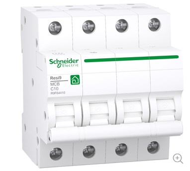 Schneider - : automaat 4P 10A 400V C 3KA - R9F64410