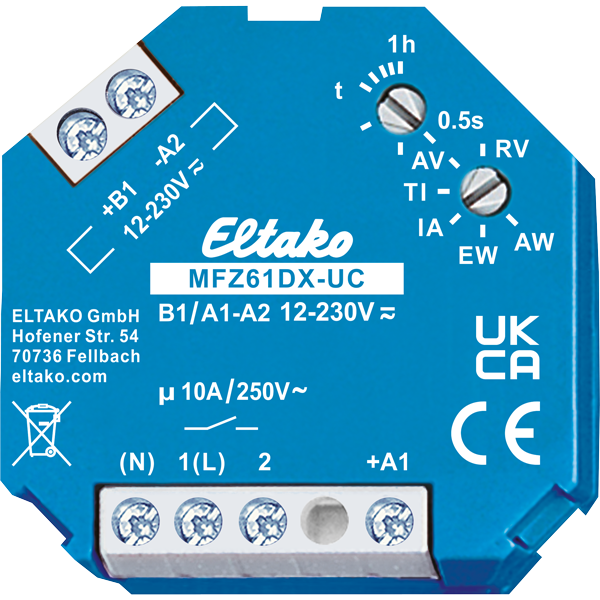 Eltako - Multifunc.inbouwtijdrelais univ.stuursp. 1NO 10A - 61100604