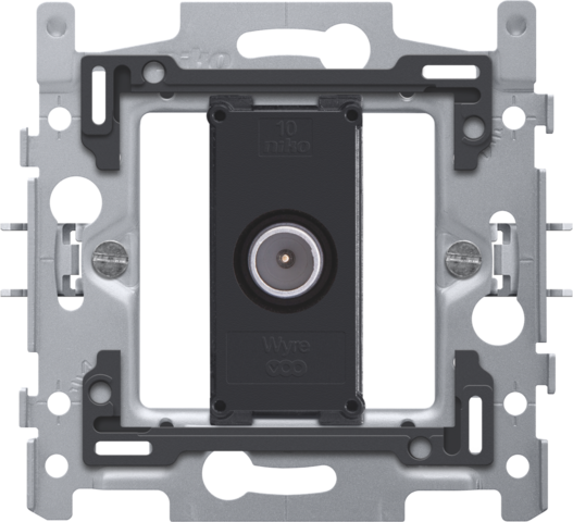 Niko - Sokkel voor enkelvoudige coaxaansluiting voor tv, 2 GHz, kla - 170-09122