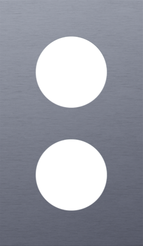 Niko - Tweevoudige afdekplaat, 60 mm centerafstand, voor twee stopc - 226-74201