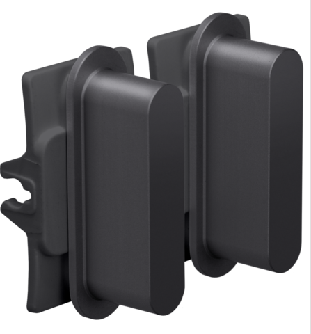 Niko - Rocker set voor tweevoudige schakelfuncties, alu black - 224-56002