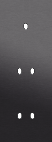 Niko - Drievoudige afdekplaat, verticaal 71 mm centerafstand, voor - 224-57953
