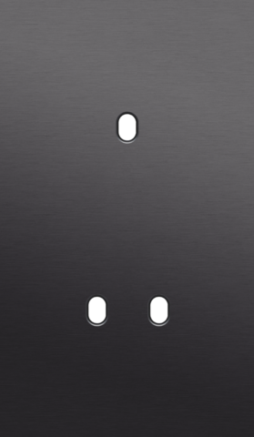 Niko - Tweevoudige afdekplaat, verticaal 60 mm centerafstand, voor - 224-57253