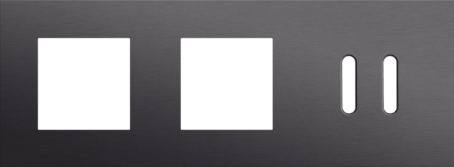 Niko - Drievoudige afdekplaat, horizontaal 71 mm centerafstand,voor - 224-56708