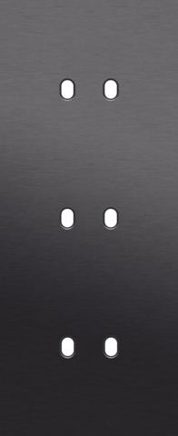 Niko - Drievoudige afdekplaat, verticaal 60 mm centerafstand, voor - 224-57352