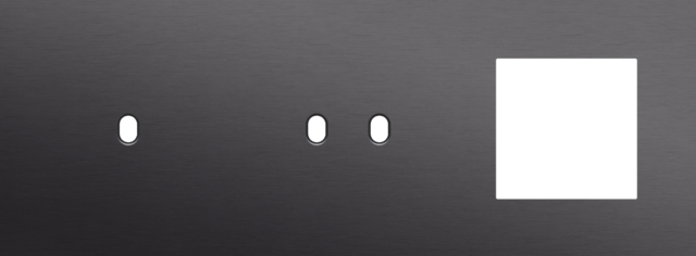Niko - Drievoudige afdekplaat, horizontaal 71 mm centerafstand,voor - 224-57723