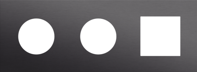 Niko - Drievoudige afdekplaat, horizontaal 71 mm centerafstand,voor - 224-74702