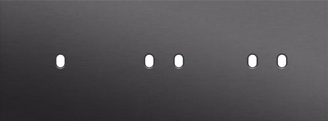 Niko - Drievoudige afdekplaat, horizontaal 71 mm centerafstand,voor - 224-57703