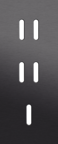 Niko - Drievoudige afdekplaat, verticaal 60 mm centerafstand, voor - 224-56354