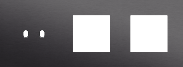 Niko - Drievoudige afdekplaat, horizontaal 71 mm centerafstand,voor - 224-57707