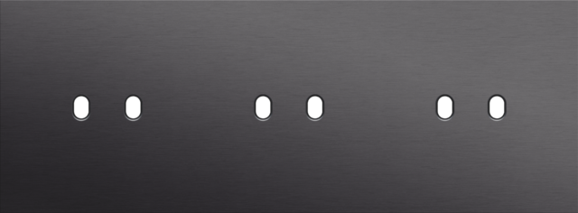 Niko - Drievoudige afdekplaat, horizontaal 71 mm centerafstand, voo - 224-57702