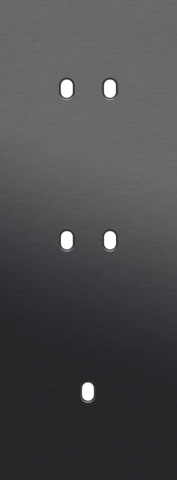 Niko - Drievoudige afdekplaat, verticaal 71 mm centerafstand, voor - 224-57954