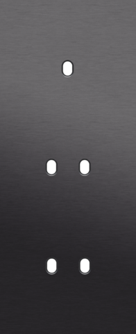 Niko - Drievoudige afdekplaat, verticaal 60 mm centerafstand, voor - 224-57353