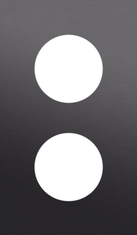Niko - Tweevoudige afdekplaat, 60 mm centerafstand, voor twee stopc - 224-74201