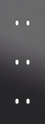 Niko - Drievoudige afdekplaat, verticaal 71 mm centerafstand, voor - 224-57952