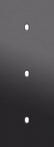 Niko - Drievoudige afdekplaat, verticaal 71 mm centerafstand, voor - 224-57951