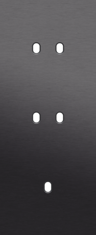 Niko - Drievoudige afdekplaat, verticaal 60 mm centerafstand, voor - 224-57354
