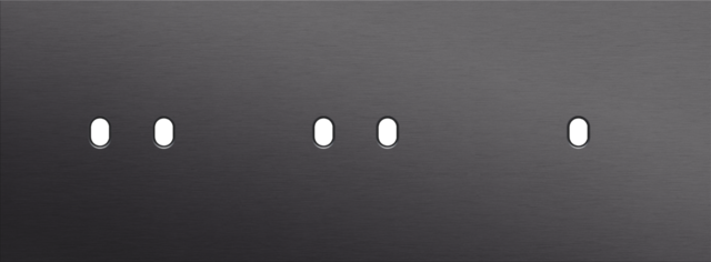 Niko - Drievoudige afdekplaat, horizontaal 71 mm centerafstand,voor - 224-57704