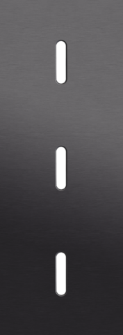 Niko - Drievoudige afdekplaat, verticaal 71 mm centerafstand, voor - 224-56951