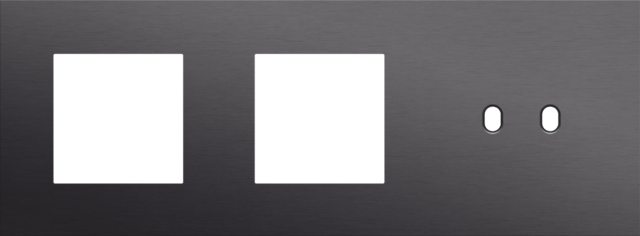 Niko - Drievoudige afdekplaat, horizontaal 71 mm centerafstand,voor - 224-57708