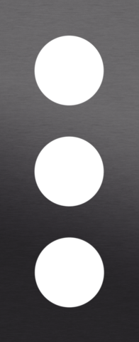 Niko - Drievoudige afdekplaat, 60 mm centerafstand, voor drie stopc - 224-74301