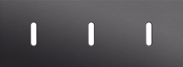 Niko - Drievoudige afdekplaat, horizontaal 71 mm centerafstand,voor - 224-56701