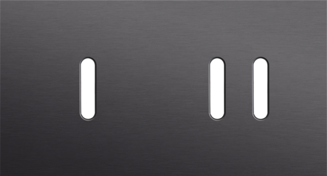 Niko - Tweevoudige afdekplaat, horizontaal 71 mm centerafstand, voo - 224-56803