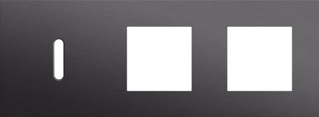 Niko - Drievoudige afdekplaat, horizontaal 71 mm centerafstand,voor - 224-56705