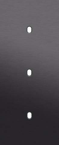 Niko - Drievoudige afdekplaat, verticaal 60 mm centerafstand, voor - 224-57351
