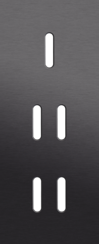Niko - Drievoudige afdekplaat, verticaal 60 mm centerafstand, voor - 224-56353