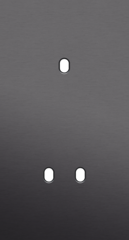 Niko - Tweevoudige afdekplaat, verticaal 71 mm centerafstand, voor - 224-57853