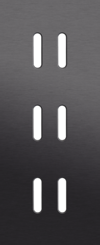 Niko - Drievoudige afdekplaat, verticaal 60 mm centerafstand, voor - 224-56352