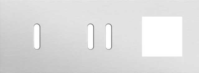 Niko - Drievoudige afdekplaat, horizontaal 71 mm centerafstand,voor - 155-56723