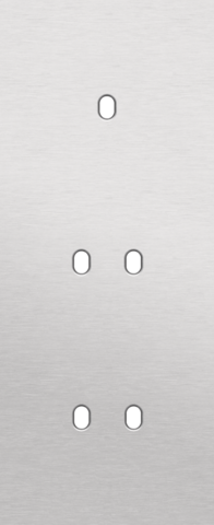 Niko - Drievoudige afdekplaat, verticaal 60 mm centerafstand, voor - 155-57353