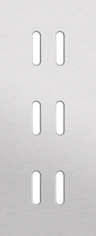 Niko - Drievoudige afdekplaat, verticaal 60 mm centerafstand, voor - 155-56352