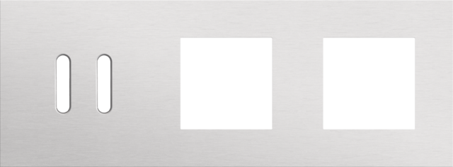 Niko - Drievoudige afdekplaat, horizontaal 71 mm centerafstand,voor - 155-56707