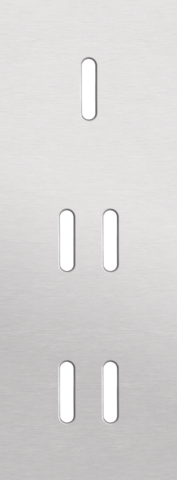 Niko - Drievoudige afdekplaat, verticaal 71 mm centerafstand, voor - 155-56953