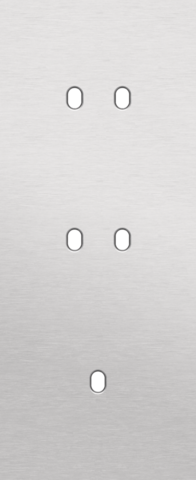Niko - Drievoudige afdekplaat, verticaal 60 mm centerafstand, voor - 155-57354